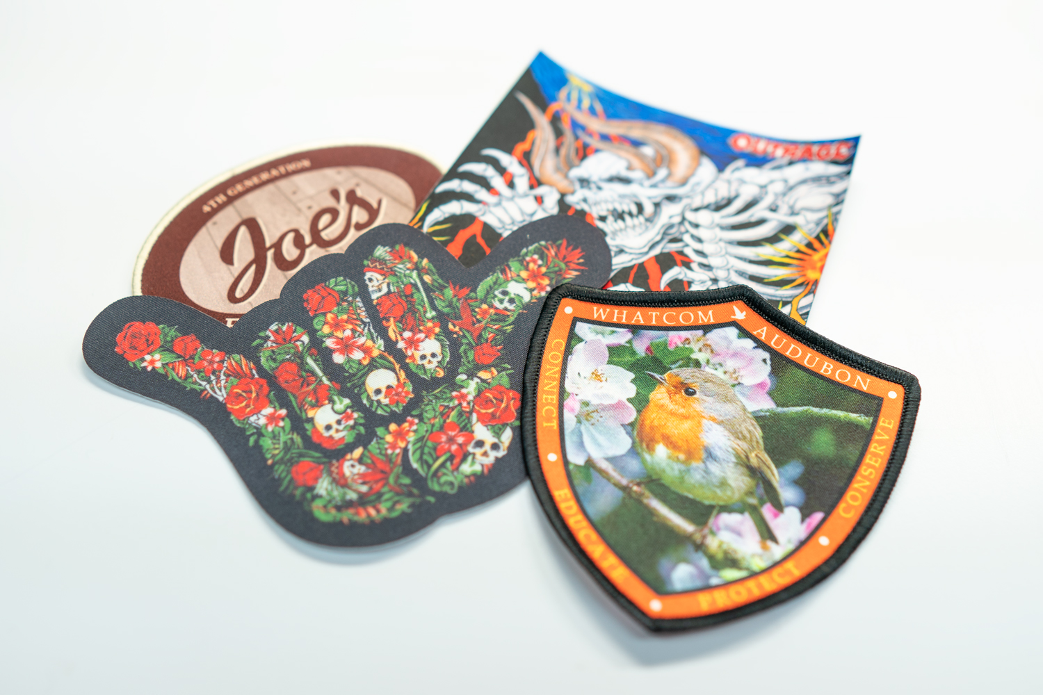 Custom Sublimation on Tshirts, Custom Patches & Mugs.